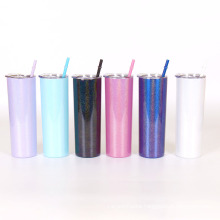 20oz paint Vacuum Insulated double walled Glitter sublimation blanks coffee stainless steel tumbler